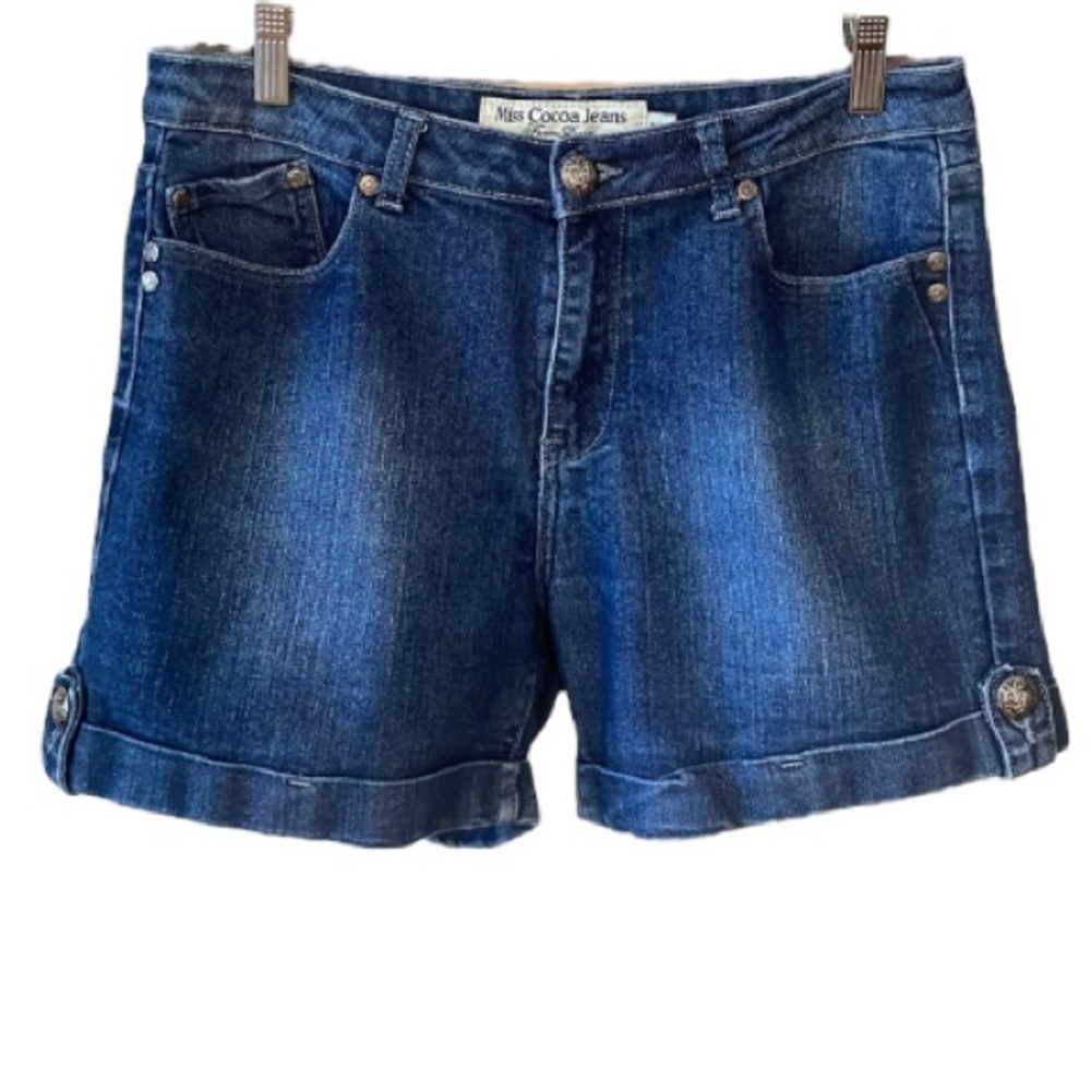 2/$25 Miss Cocoa Rolled Cuff Denim Jean Shorts Size 11/12